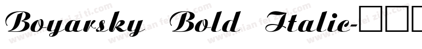 Boyarsky Bold Italic字体转换